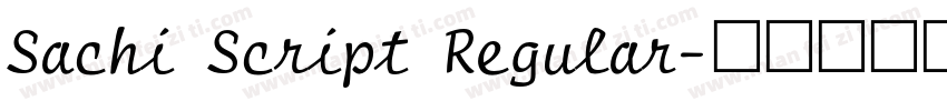 Sachi Script Regular字体转换